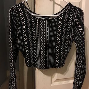 Forever 21 Long Sleeve Crop Top